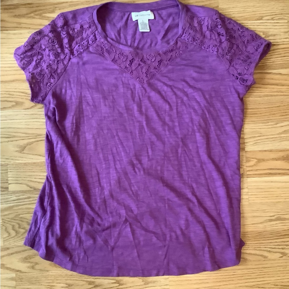 Large Liz Claiborne lavendar top